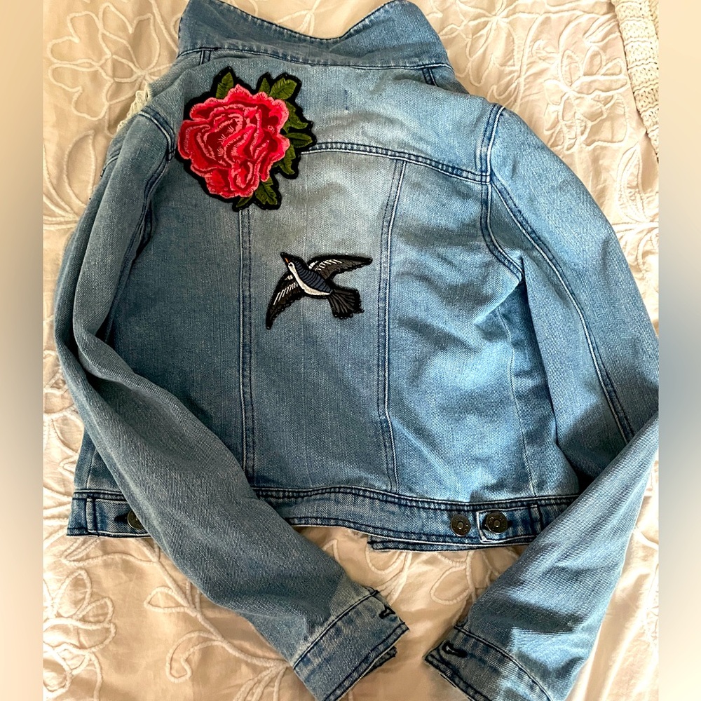 Denim jacket with patches